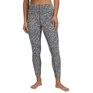 Lululemon InStill High Rise Warped Grain Alpine Black and White Patterned Tight